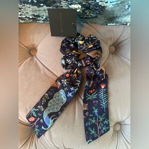 Rifle Paper Co. Floral silk scarf scrunchie